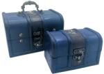 Két bőrönd készlet - kék (ColB-29)