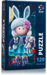 De. tail Puzzle Little Bunny Doll, 23x30 cm, 120 piese De. tail DT100-01 (DT100-01_Initiala) Puzzle