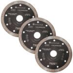 RICHMANN Disc diamantat turbo subtire, ceramica, taiere umeda si uscata, set 3 buc, 125 mm/22.23 mm, Richmann Exclusive (C4851P3) - edanco Disc de taiere