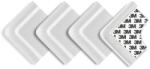 reer Set 4 protectii de colturi din spuma poliuretan, cu banda adeziva 3M, rezistenta la muscaturi, albe, Reer 82030 (RE82030)