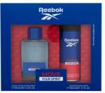 Reebok Move Your Spirit set cadou Apă de toaletă 100 ml + deodorant 150 ml pentru bărbați