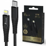 Extralink Smart Life USB Type-C to Lightning Cable Braided Black | USB-C to Lightning Cable | 27W, 200cm (CABESL03)