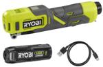 RYOBI USB LITHIUM RI4-120G 4v akkumulátoros pumpa és lámpa akkumulátorral és USB C kábellel adapterekkel és táskával (5133006140)