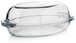 Borcam Ovális üveg sütőedény fedővel 4, 9 l (A01532)