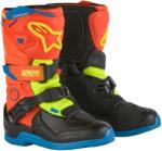 Alpinestars Tech 3S Kids gyerek motoros csizma fluo narancssárga-kék-fluo sárga-fekete