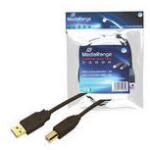 MediaRange MRCS102 USB-A apa - USB-B apa 2.0 Adat és töltő kábel - Fekete (5m) (MRCS102) (MRCS102)