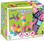 Wader Kids Blocks pasztell építőelemek 50 db-os szett - Wader (41297)