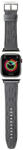 Karl Lagerfeld KLAWLSAKLHPG Apple Watch 45mm / 44mm / 42mm / Ultra 49mm bőr szíj - ezüst