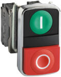 Schneider Electric Schneider XB4BL73415 Harmony komplett fém kettősfejű nyomógomb, Ø22, 1NO+1NC, zöld -, piros kiálló - (XB4BL73415)