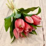Kreatív Tulipán 7 szálas pink élethű kis virágú