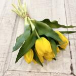 Kreatív Tulipán 7 szálas sárga élethű kis virágú