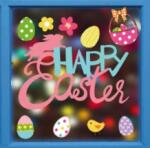 Mainland China Húsvéti sztatikus ablakmatrica - Színes tojások, Happy Easter