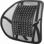 AMiO Pernita scaun cu suport lombar pentru corectare postura cu bile de masaj, dimensiune 40 x 38 cm, culoare Neagra
