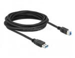 Delock 85070 USB 3.0-A > USB-B apa/apa 5m fekete kábel (DL85070) (DL85070)