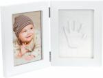 Happy Hands Double Frame Small set de mulaj pentru amprentele bebelușului White 10 cm x 15 cm + 13 cm x 17 cm 1 buc