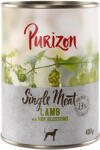 Purizon Purizon 11 + 1 gratis! 12 x 400/800 g Hrană umedă câini - Miel cu flori de hamei (12 400 g)