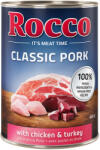 Rocco Rocco 11 + 1 gratis! 12 x 400 g Classic Pork Hrană umedă câini - Porc cu pui & curcan