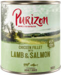 Purizon Purizon 11 + 1 gratis! 12 x 400/800 g Hrană umedă câini - Miel & somon cu cartofi și pere (12 800 g)