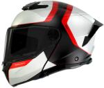 MT Helmets MT ATOM 2 SV EMALLA B0 felnyitható motoros bukósisak fehér-fekete-piros matt