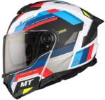 MT Helmets MT ATOM 2 SV BAST A0 felnyitható motoros bukósisak gyöngyház fekete-kék-piros-fehér