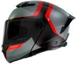 MT Helmets MT ATOM 2 SV EMALLA B15 felnyitható motoros bukósisak szürke-fekete-piros matt