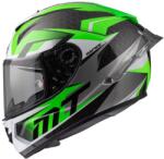 MT Helmets MT Rapide Pro Fugaz A6 zárt bukósisak fekete-szürke-fehér-zöld