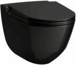Laufen CLEANET RIVA Bidés WC, rimless, fali, mélyöblítésű, perem nélküli, ülőkével Fekete H8206910600001 (H8206910600001)