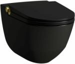 Laufen CLEANET RIVA Bidés WC, rimless, fali, mélyöblítésű, perem nélküli, ülőkével Fekete H8206917170001 (H8206917170001)