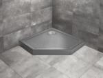 Radaway Cadita de dus pentagonala, acrilica cu aspect de piatra, Radaway Doros PT Compact Stone Anthracite SDRPT1010-05-64S (SDRPT1010-05-64S)