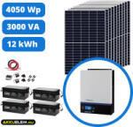 AKKUELEM. hu Szakszerviz 4050 W napelemes rendszer 500Ah/24V energiatárolóval + VM III 3000 inverter