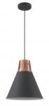 GTV Lampa tavan - Ceiling fixture GIANNI L, 8105, AC220-240V, 50/60Hz, 1*E27, max. 40W, IP20, Diameter32cm, single, black/gold (OS-GIAN-L-E27-11-DEC)
