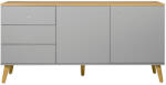Tenzo Matt szürke lakkozott komód Tenzo Pont 162 x 43 cm (9001675612)