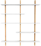 Tenzo Fehér fa falipolc Tenzo Híd bükkfa oszlopokkal 190 x 162 cm (9004100605)