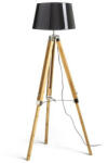 Rendl light studio ALVIS/RIDICK állólámpa csillogó fekete arany fólia/bambusz 230V LED E27 11W (R14046)