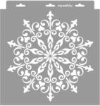 MyWall Kovácsoltvas rozetta stencil - 3D - 31x35 cm közepes 2