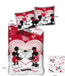 Disney Lenjerie de pat Mickey si Minnie Mouse, Love, 2 piese, 140x200 cm Lenjerie de pat