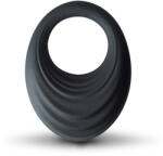 Rocks-Off Spire Vibrating Liquid Silicone Ring Black Inel pentru penis