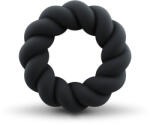 Rocks-Off Twist Non Vibrating Liquid Silicone Ring Black