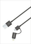 Astrum Apple USB - Lightning (8Pin) iPhone 1, 2M adatkábel micro usb átalakítóval MFI engedéllyel CB-U2CAL-12 - mobilehome