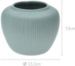 Home Styling Collection Vaza pentru flori, lata, joasa, culori pastelate, ceramica, Ø 15, 5 cm (8720573144742)