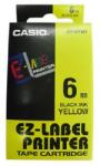 Casio Feliratozó szalag CASIO XR 6 YW1 6mm x 8m sárga alapon fekete írásszín (10001042) - homeofficeshop