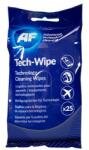 AF Tisztítókendő, képernyőhöz, alkoholmentes, nedves, 25 db, AF Tech-wipes (TTIAMTW025) - pencart