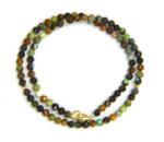  Colier din Turcoaz de Nepal Rotund Fatetat 4x4 mm - Accesorii de Gold Filled