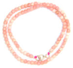 Colier din Opal Roz Cub Fatetat 4x4 mm - Accesorii de Argint 925