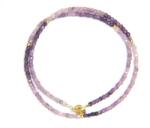  Colier din Lepidolit Cub Fatetat 3x3 mm - Accesorii de Gold Filled