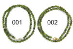  Colier din Jad Nefrit Rotund Fatetat 4x4 mm - Accesorii de Argint 925 - Gold Filled - 1 Buc