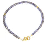  Bratara Iolit Cub Fatetat 3x3 mm - Diametru 54 mm - Accesorii de Gold Filled - 1 Buc