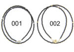  Colier din Turmalina Neagra Rotunda Fatetata 2X2 mm - Accesorii Argint 925 - Gold Filled - 1 Buc