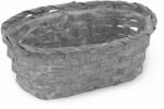  Bambusz ovál fonott tál szürke - kosarbolt