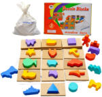  Joc din lemn obiecte si umbra lor Puzzle Blocks (102190)